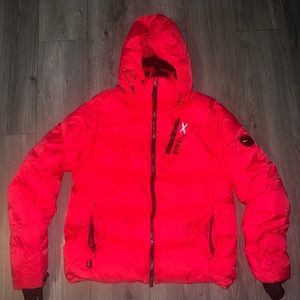 Red Polo RLX coat size large. Has hand sleeve attached.